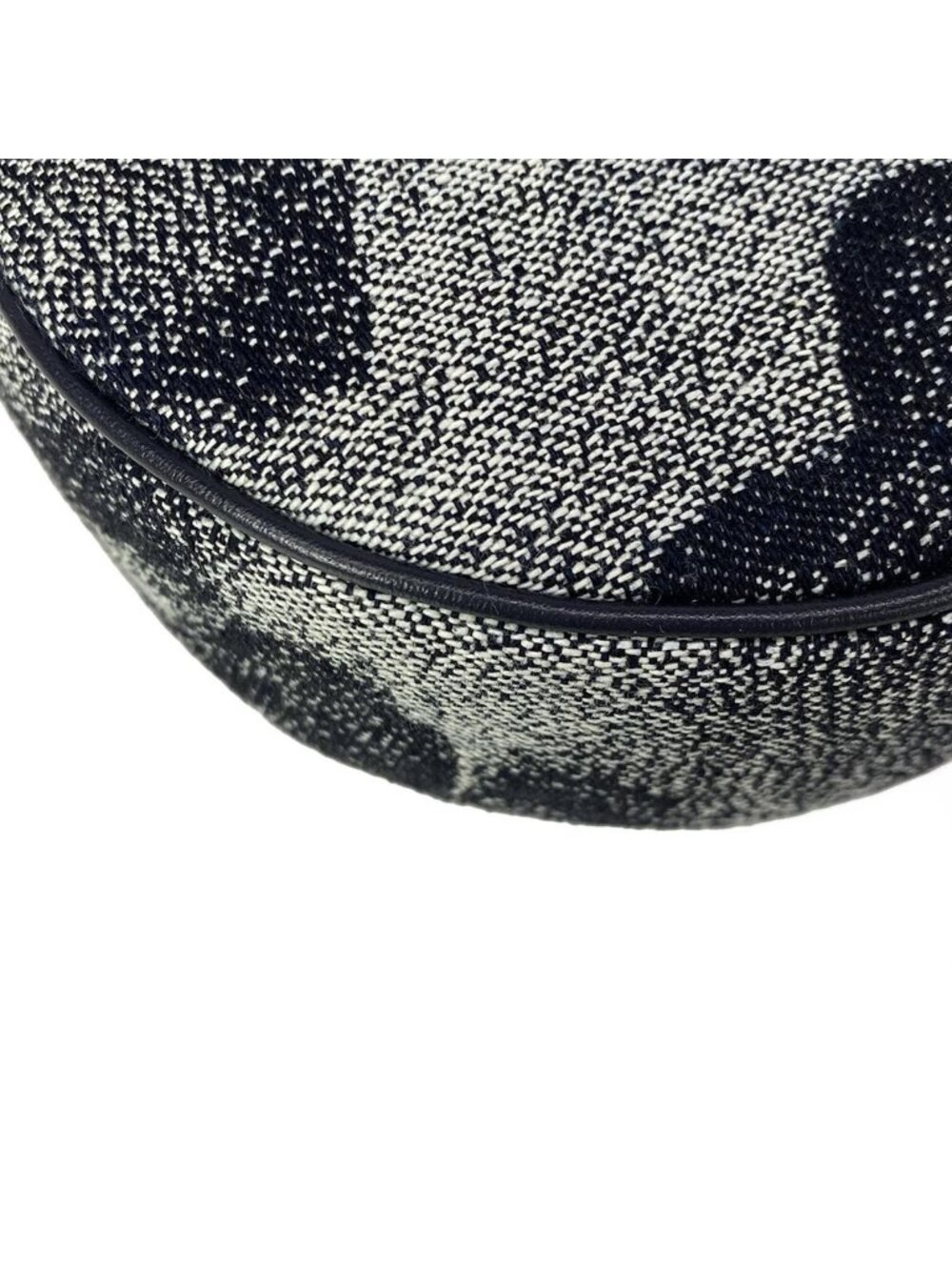 Dior Shoulder Bag Dark Navy Gray Leather - Picture 6 of 15